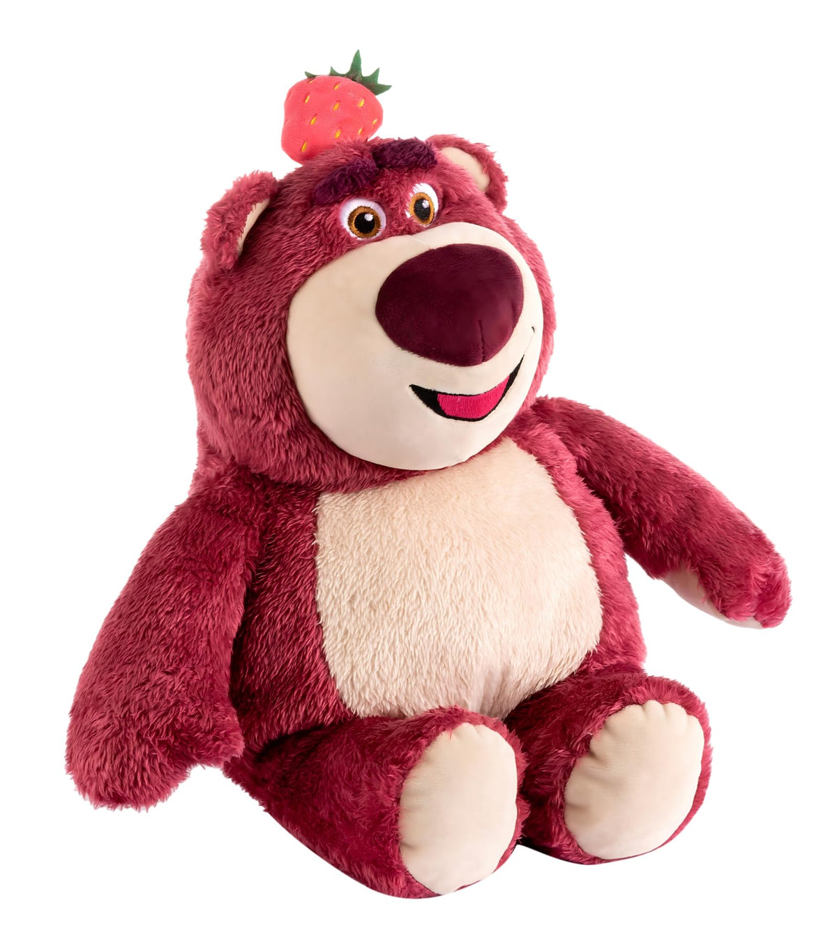 Disney Store Lotso plush embroidery detail showcases safe, kid-friendly design