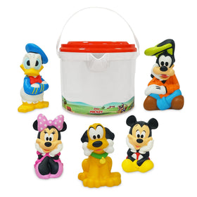 Disney Store Mickey and Friends bath set bucket with pour spout for easy storage