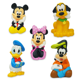 Mickey, Minnie, Donald, Pluto, and Goofy figures for imaginative bath time adventures