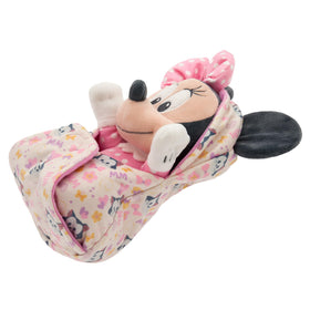 Disney Store Minnie Mouse soft fill and padded ears enhance cuddly comfort.