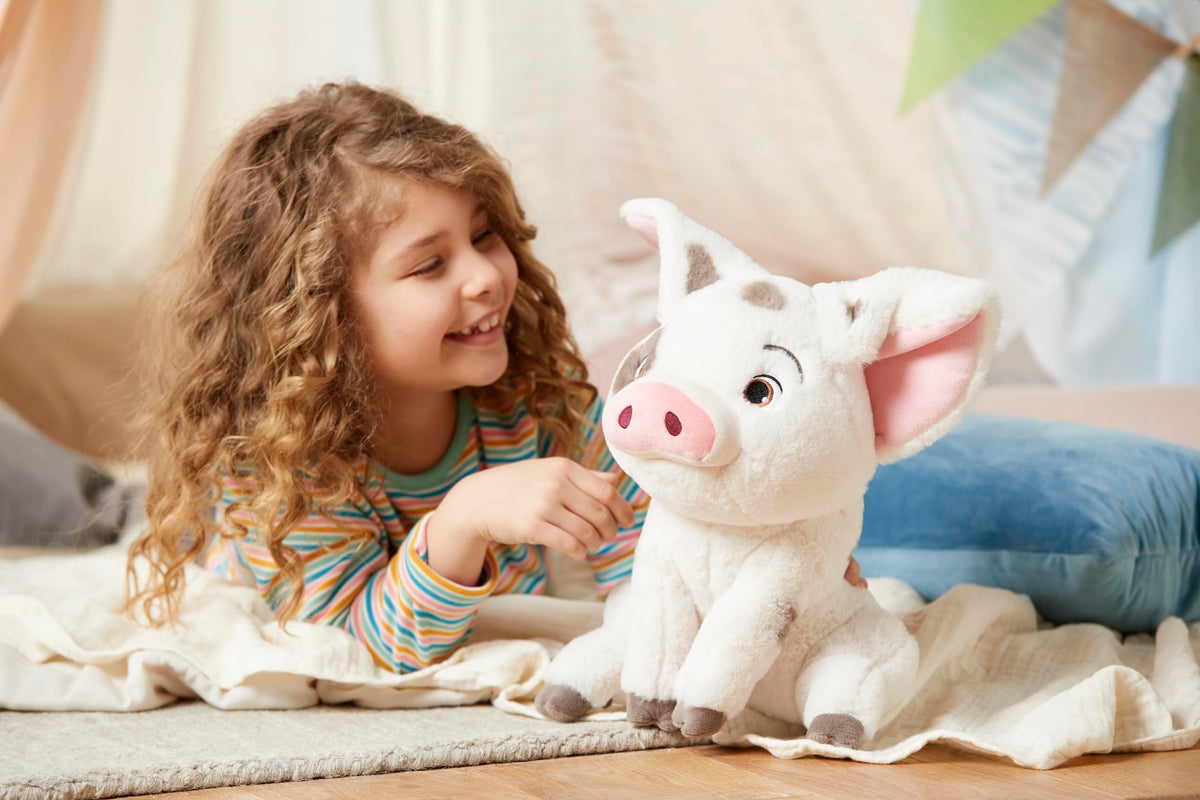 Disney Store Moana-inspired Pua toy, official Disney Moana merchandise.