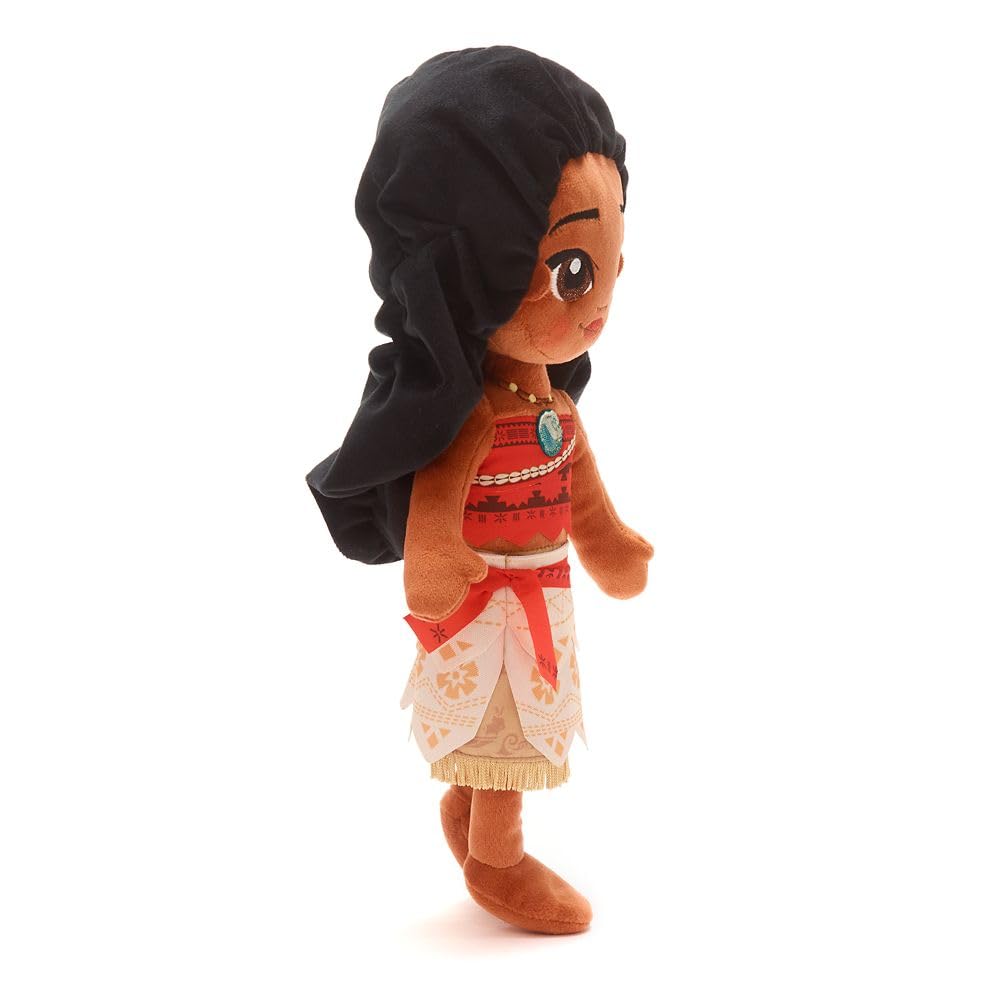 Moana plush doll embroidered features for safe, durable detailing