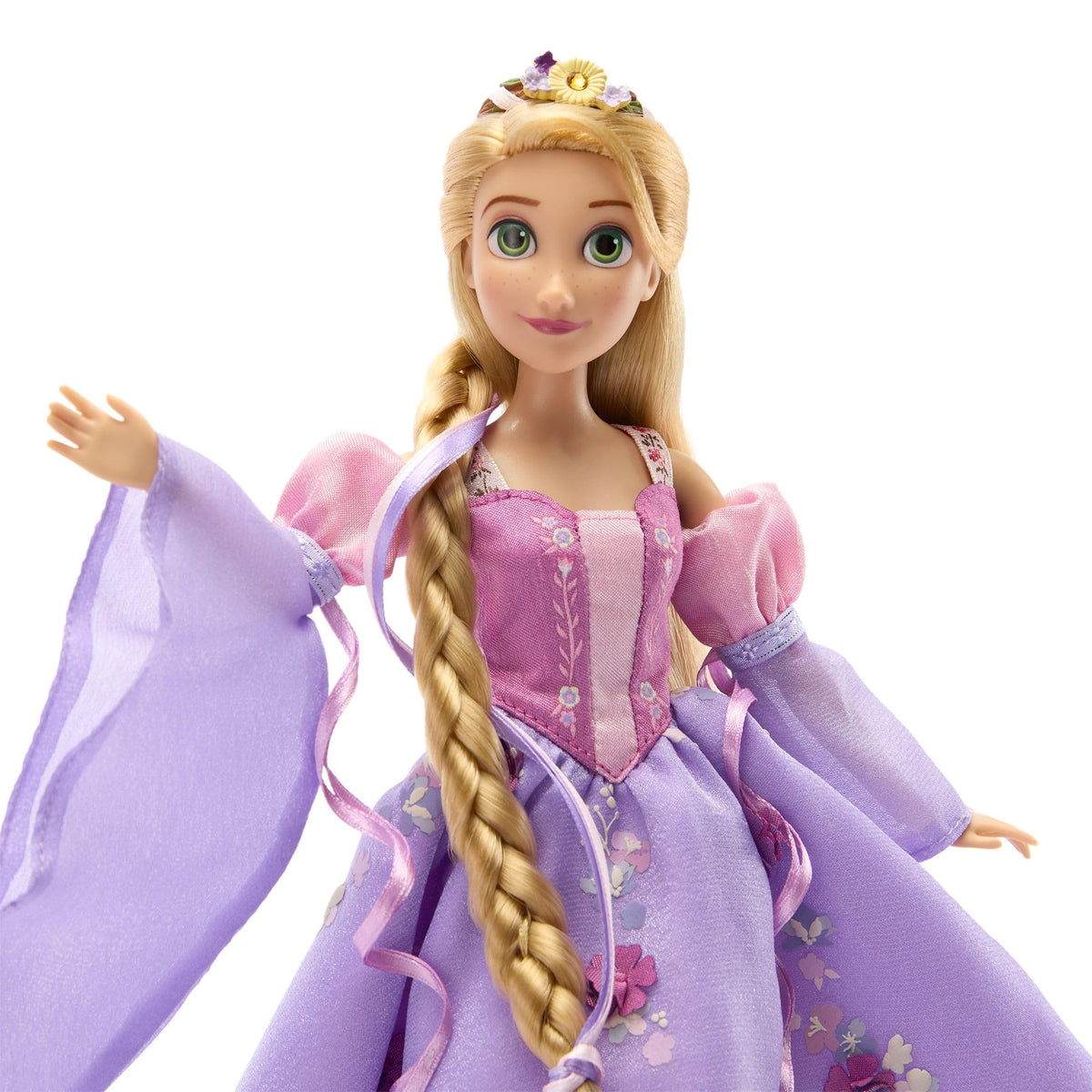 Disney Store Pascal figurine with floral collar, charming display companion