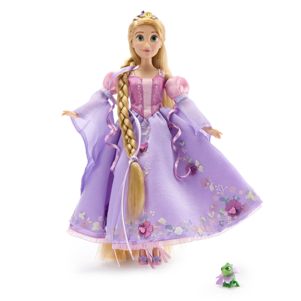 Disney Store Rapunzel doll in floral dress, 11-inch, ideal for imaginative play