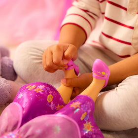Disney Store Rapunzel pleated organza sleeves enhance regal play looks