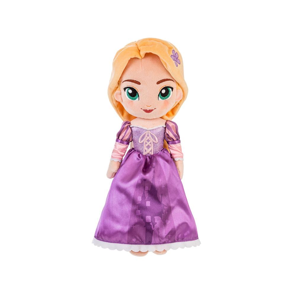 Disney Store Rapunzel plush doll with metallic bodice for imaginative dress-up play