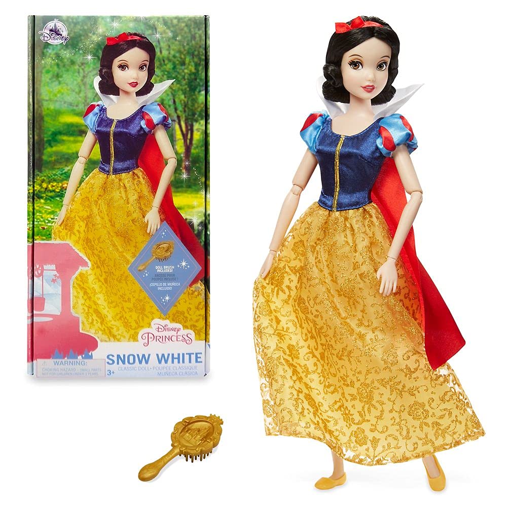 Disney Store Snow White doll in deluxe costume ideal for imaginative storytelling.