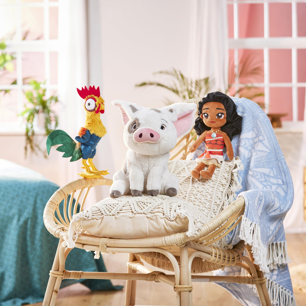 Disney Store soft textured plush, embroidered details for safe play.