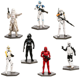 Disney Store Stormtrooper Clone Trooper Commander figure for desk display and collection.