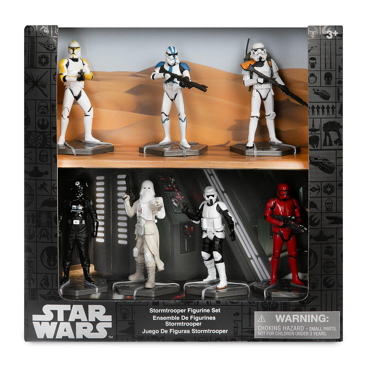 Disney Store Stormtrooper Imperial Sandtrooper figure perfect for display shelves.
