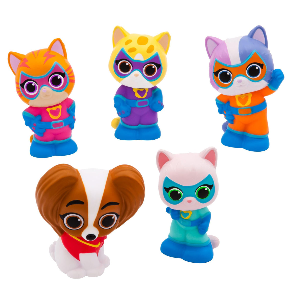 Disney Store SuperKitties Ginny figure enhances storytelling during bath time.