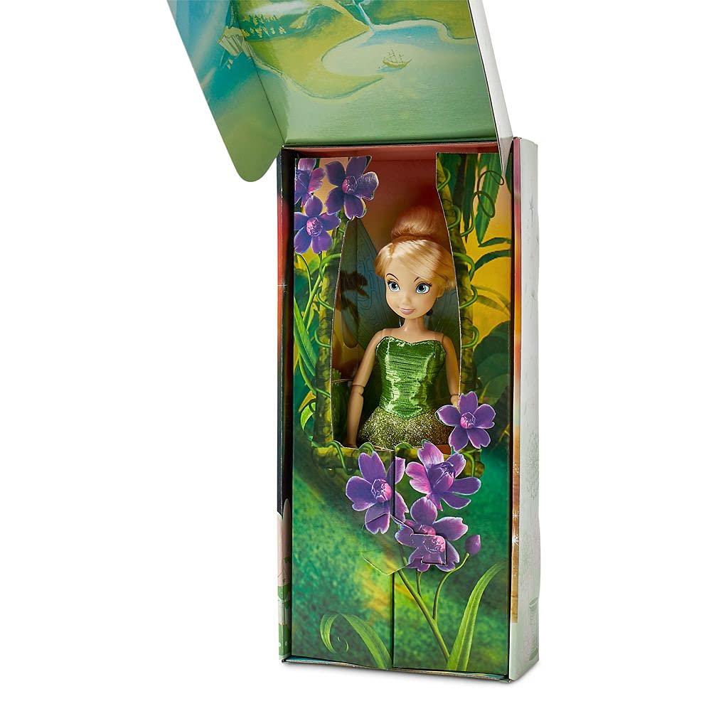Disney Store Tinker Bell doll with translucent wings for enchanting flight fantasies.