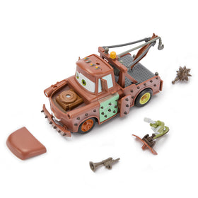 Disney Store Tow Mater RC car futuristic design highlights post-apocalyptic inspiration.