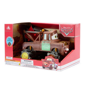 Disney Store Tow Mater RC car with water-powered light effect indoors.