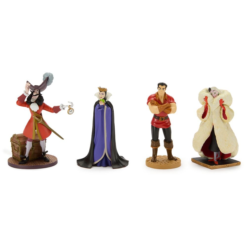 Disney Store Villains Maleficent figure with Raven; dramatic centerpiece for fantasy-themed parties.