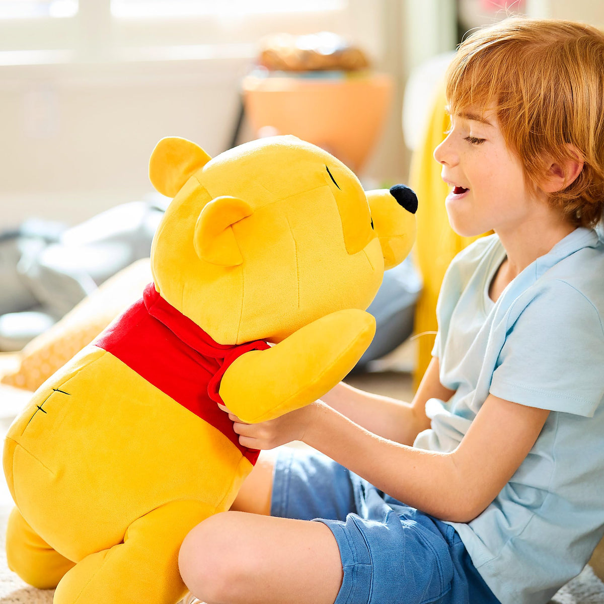 Disney Store Winnie the Pooh plush with embroidered features for authentic charm