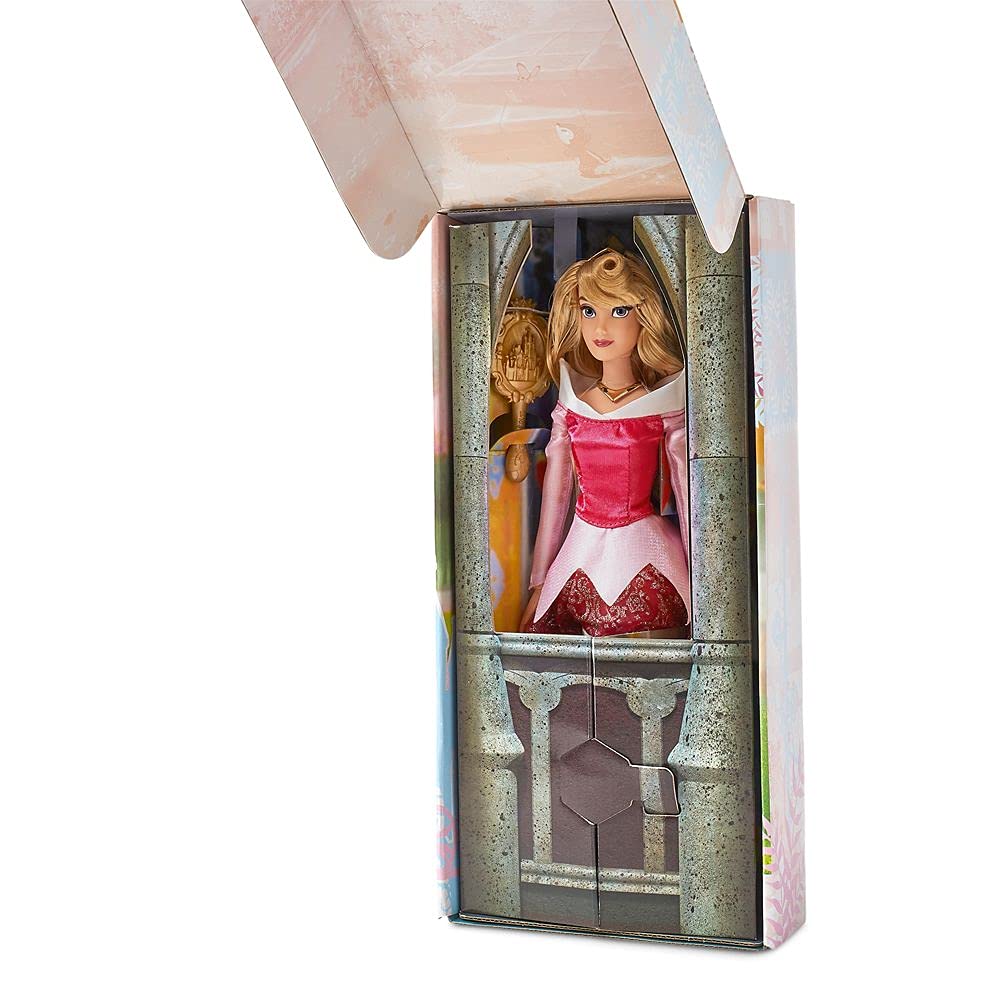 Disney Store Aurora doll with fully posable limbs for dynamic storytelling.