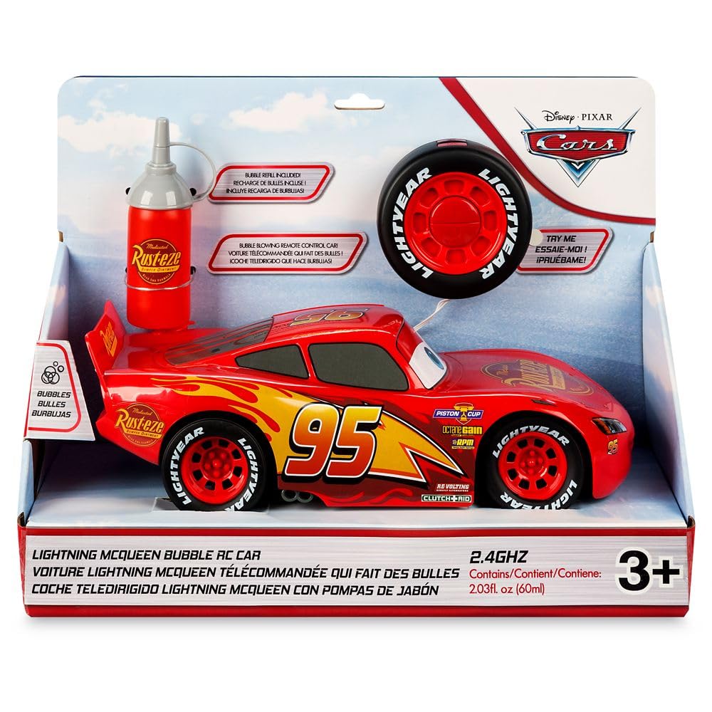 Disney Store Lightning McQueen car designed for Pixar Cars fans with glowing action.