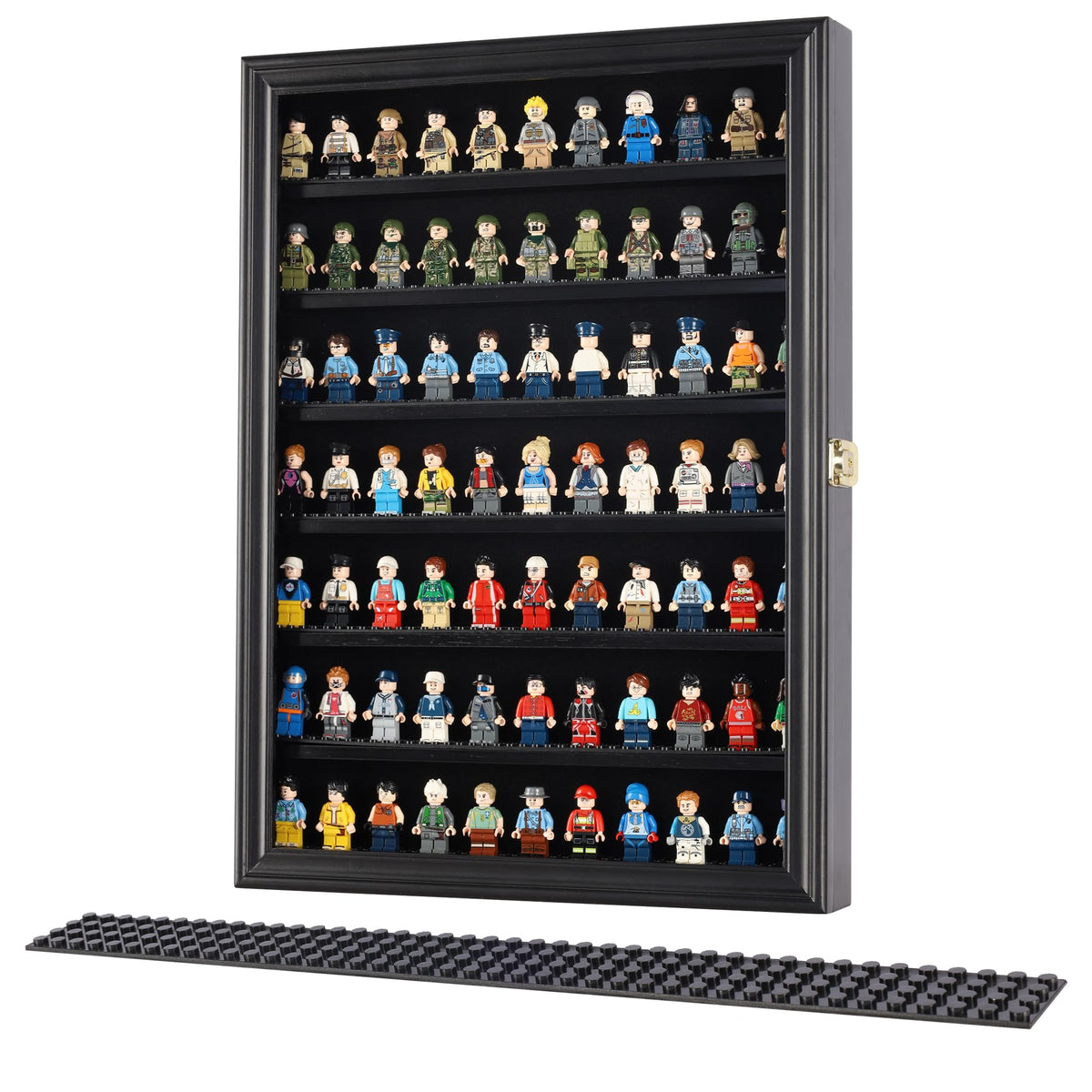 DisplayGifts lockable UV door protects figures from dust and sunlight.