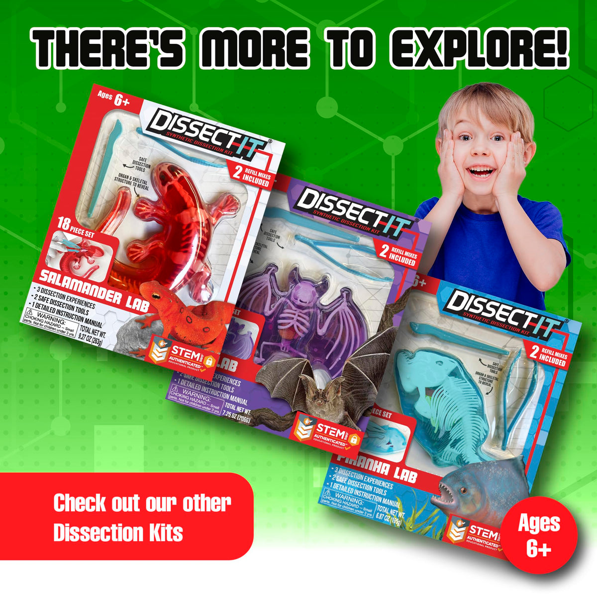 Dissect-It odor-free materials promote safe and pleasant learning sessions.