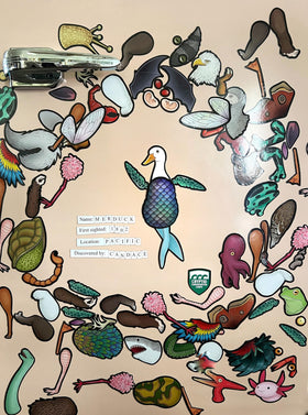Dissent Pins Cryptid Kit communicates a playful conservation theme through imagined creatures