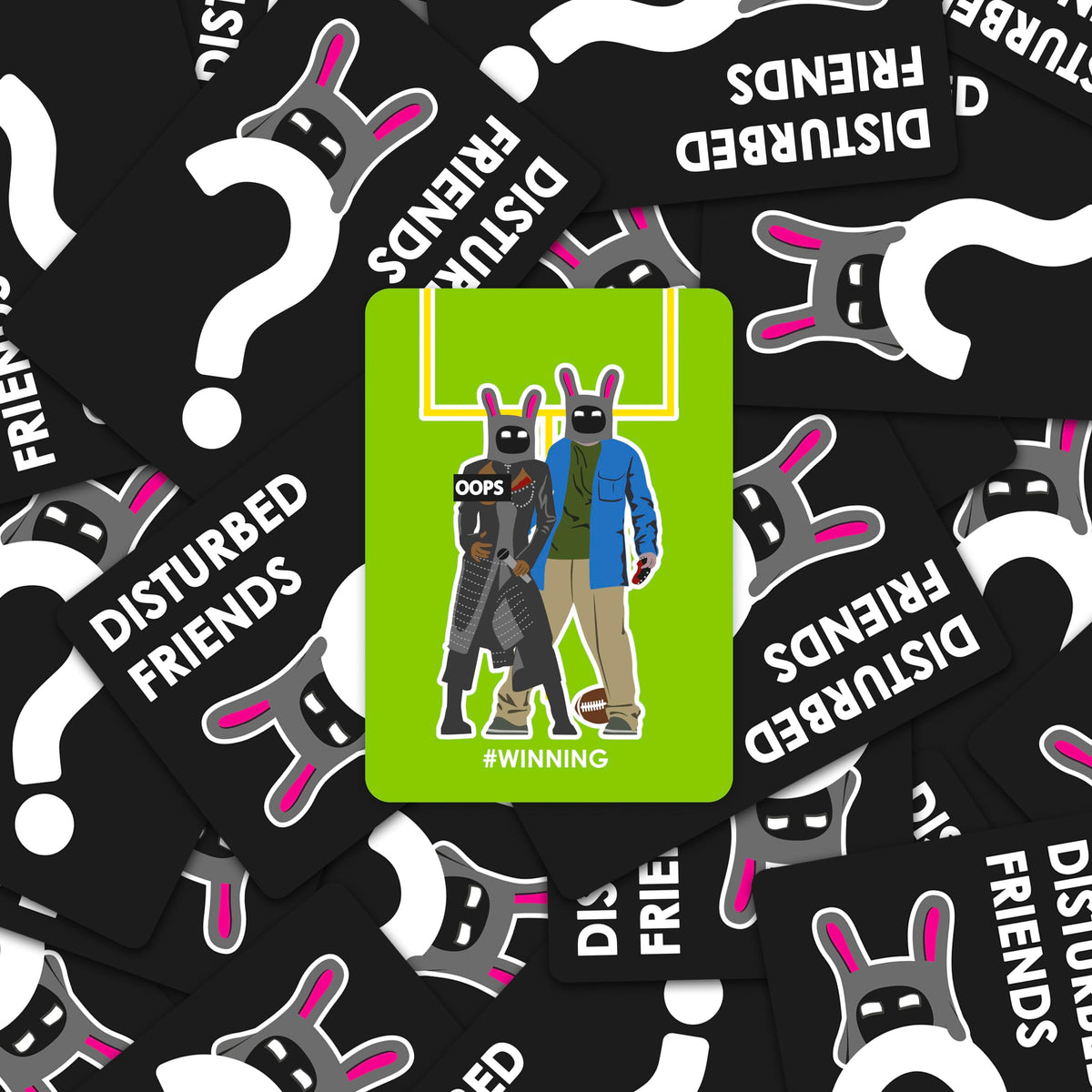 Disturbed Friends group laughing during a high energy game