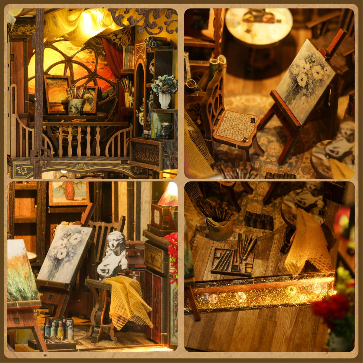 Ditila Adult DIY Miniature House with wood puzzle for hands-on creativity