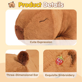 Ditucu capybara baby plush 6.6 inch, first tiny friend for inside mommy