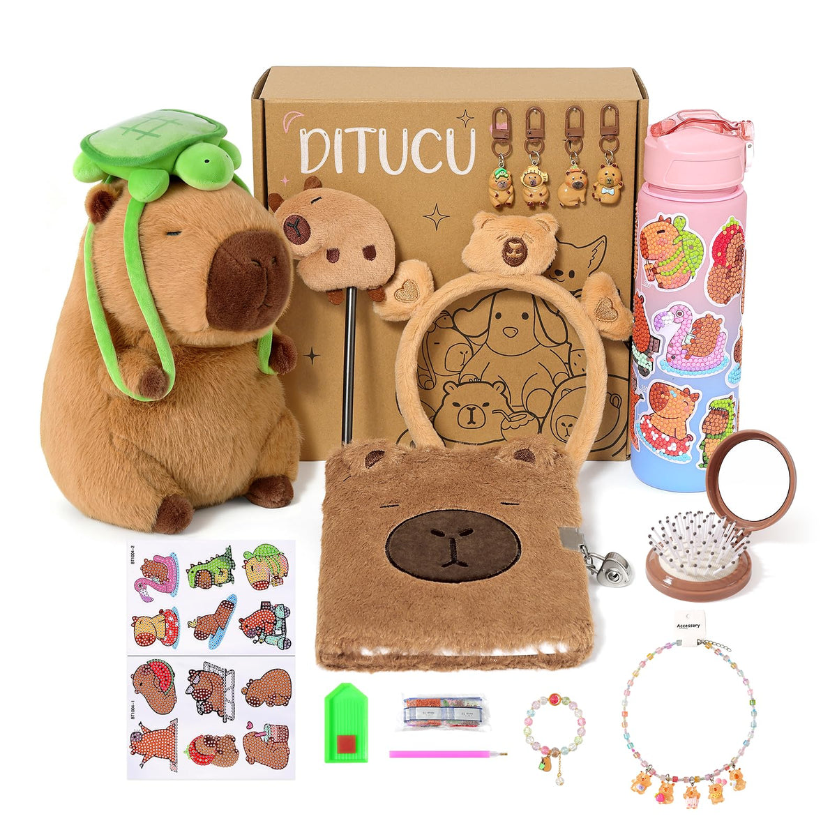 Ditucu Capybara Headband and Hair Comb: cute styling accessory for play.