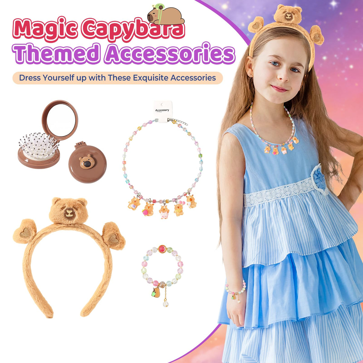 Ditucu Capybara Keychains: cute backpack accessories for kids.