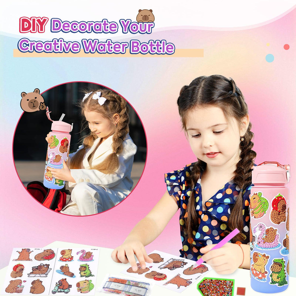 Ditucu Capybara Necklace: pretend jewelry for dress-up play.