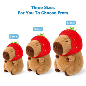 Ditucu capybara plush close-up showing soft PP cotton for gentle hugs.