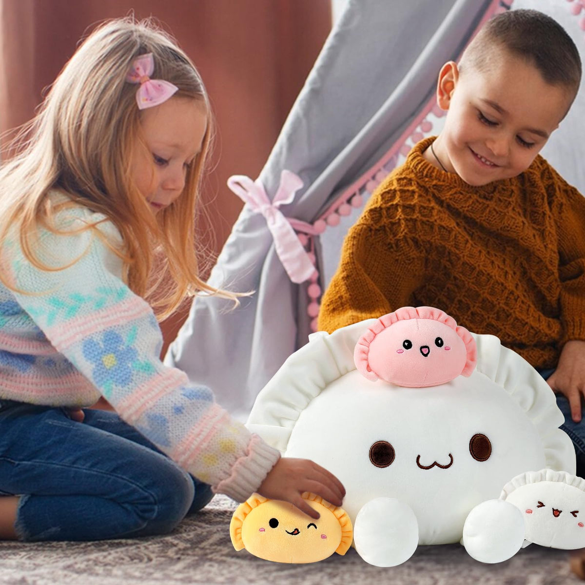 Ditucu Pierogi soft PP cotton fill for lasting softness.