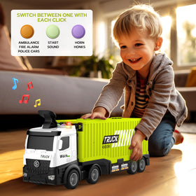 Diuerma foldable truck carrier with storage compartment for organized play