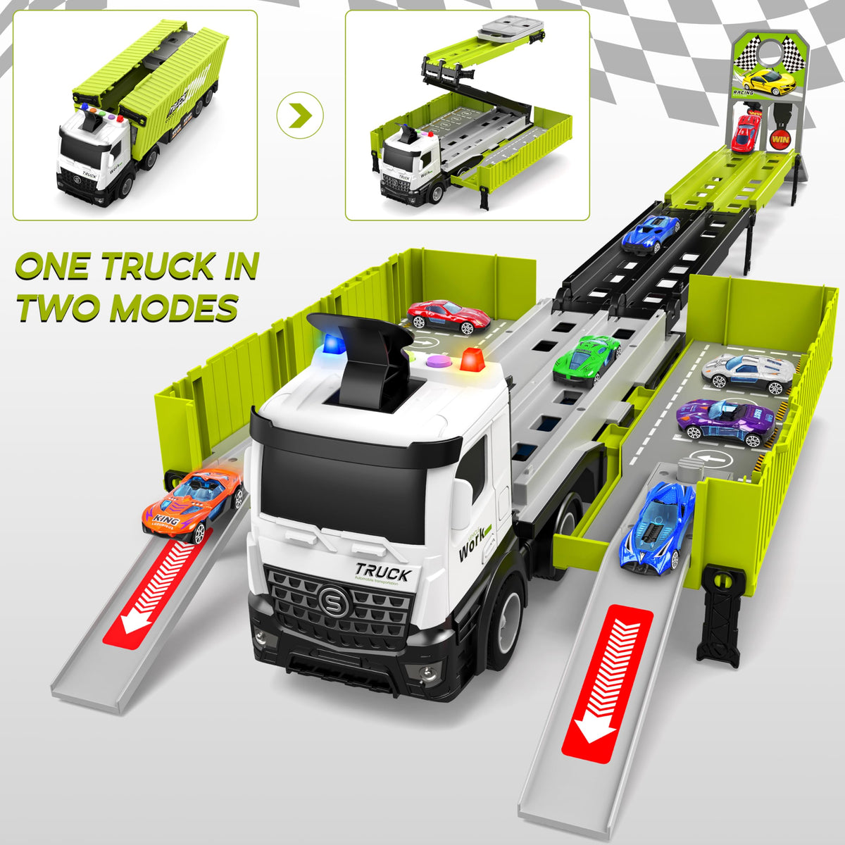 Diuerma traffic signs and race signs to set up racing challenges