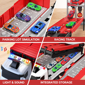 Diuerma transport truck lights and sounds enhance immersive play sessions.