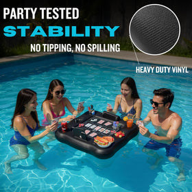 DIVEBLAST waterproof cards on a poolside table enable dry, smooth play.