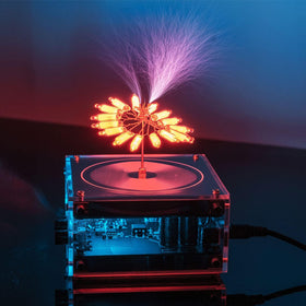 Divvlur square-wave music library enables synchronized plasma visuals.