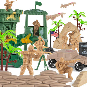Divwa Army bunkers and sandbags for defensive fortification play.