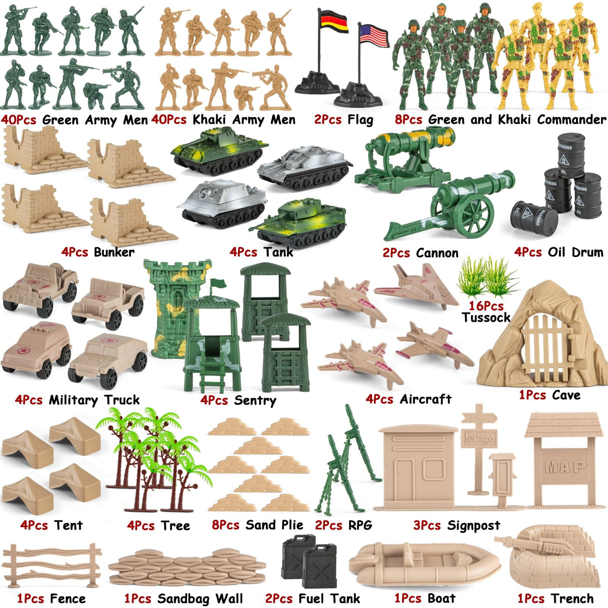 Divwa Army tents, flags, and indicators for camp setup play.