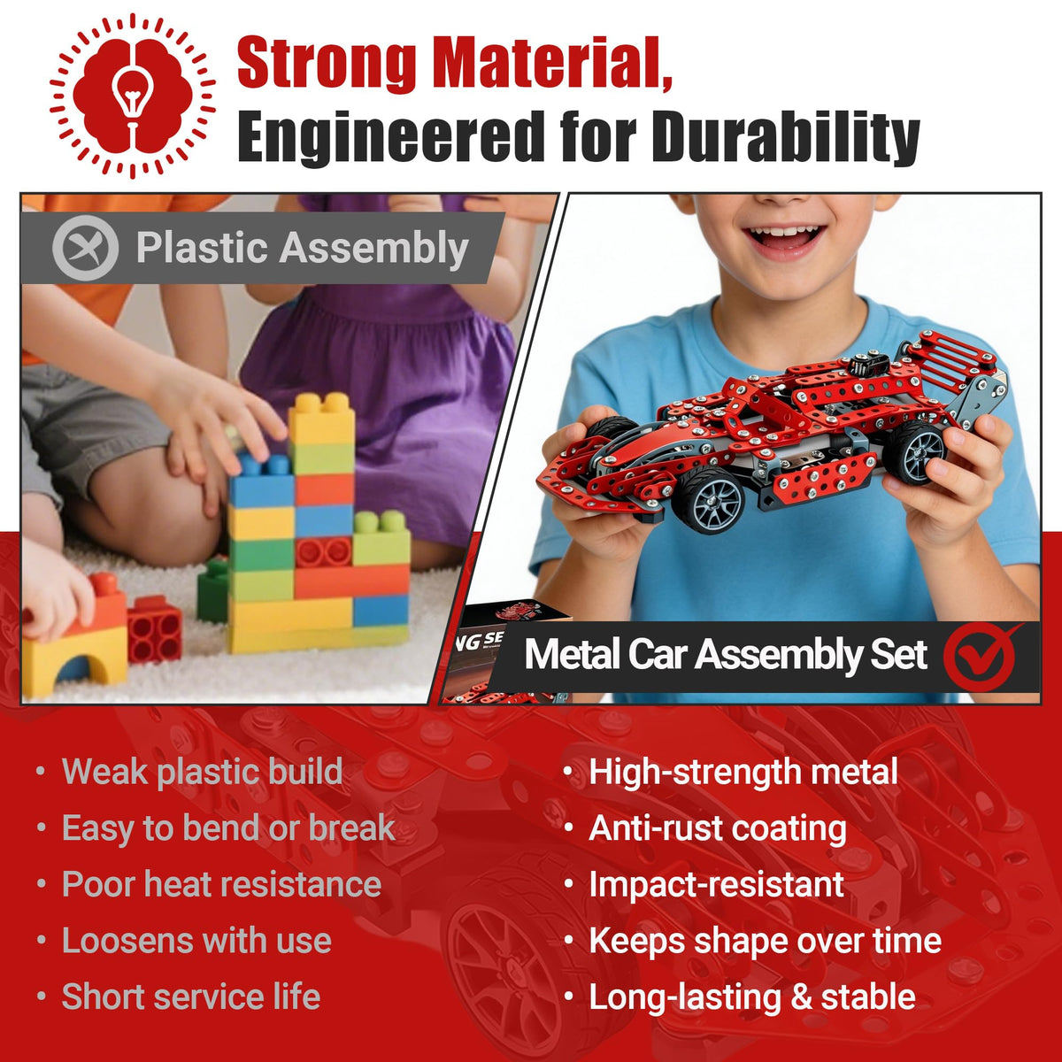 DIYBee metal model car kit gift-ready packaging for STEM enthusiasts