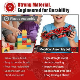 DIYBee metal model car kit gift-ready packaging for STEM enthusiasts