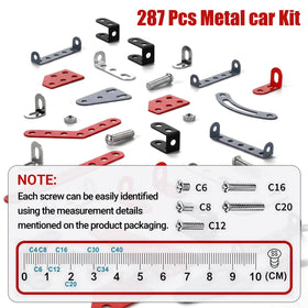 DIYBee metal model car kit durable metal parts indicating high quality materials