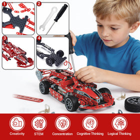 DIYBee metal model car kit wheel assembly detail with smooth rolling potential