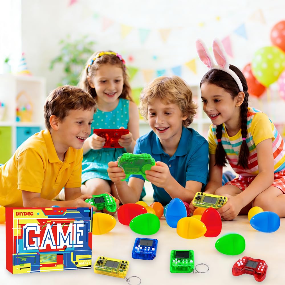 DIYDEC 26 classic games on eggs, engaging for Easter egg hunts