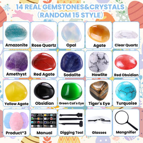 DIYDEC Easter Egg Dig Kit tools, including hammer and chisel for hands-on excavation.