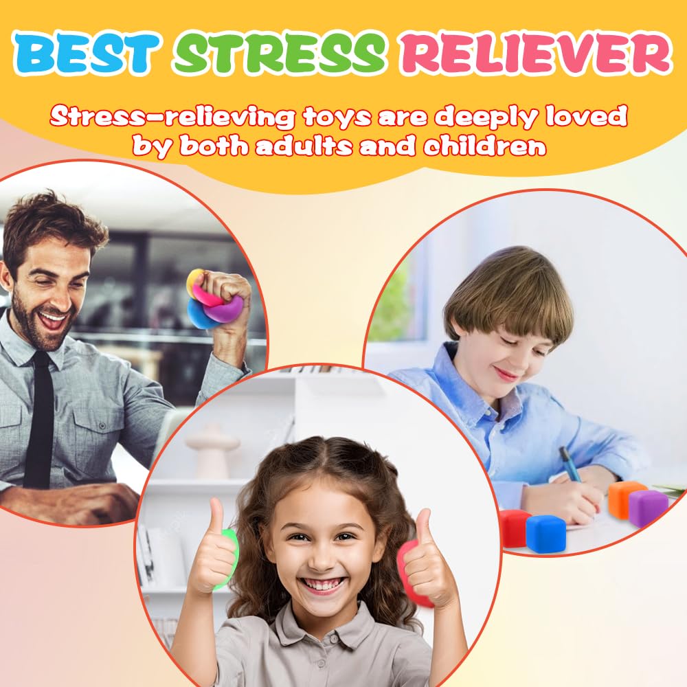 DIYDEC stress cubes color variety displaying value for multi-pack use.