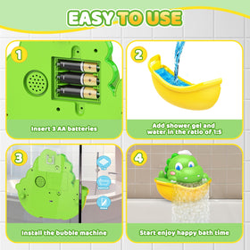Diyfrety easy-install bubble machine with 3M hook on tiles.