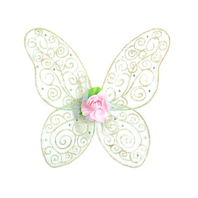 DJDLPARTY headband with puffy flowers to match the dress accents.
