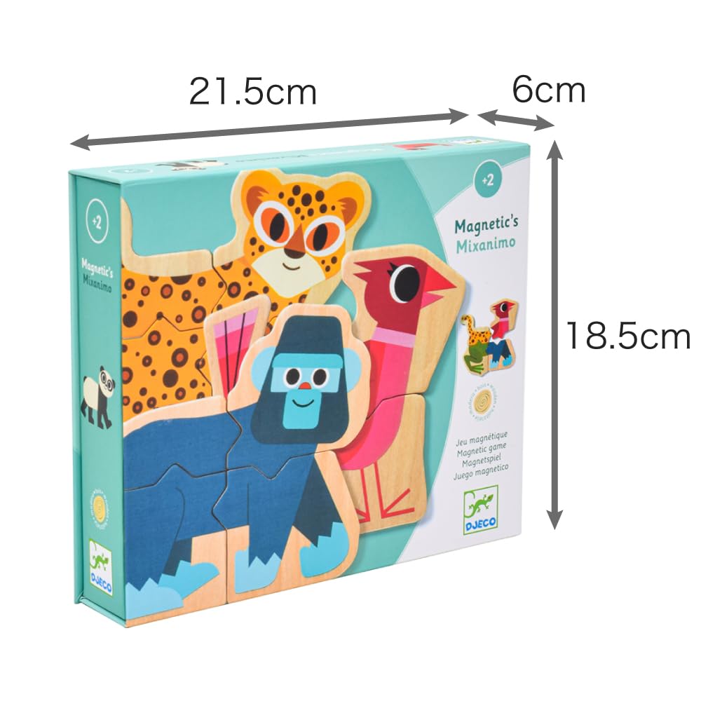 DJECO Mix & Match Animal Magnets make a thoughtful gift for birthdays or classroom use.